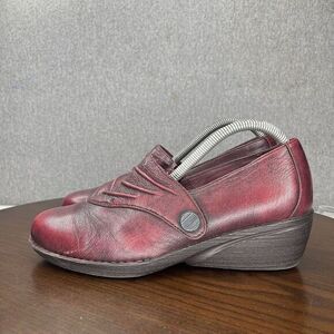 Dansko Aimee Shoes Women's‎ 40 / 9.5 Red Leather Comfort Clog Nurse 1640887800